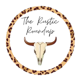 Circle Logo with Leopard print - steer- The Rustic Roundup