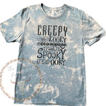 Load image into Gallery viewer, acid washed Creepy and Kooky Bleached T-Shirt, Addams Family, vintage style tee
