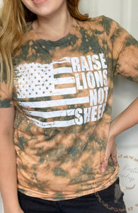 MTO Raise Lions Not Sheep Bleached Unisex Shirt