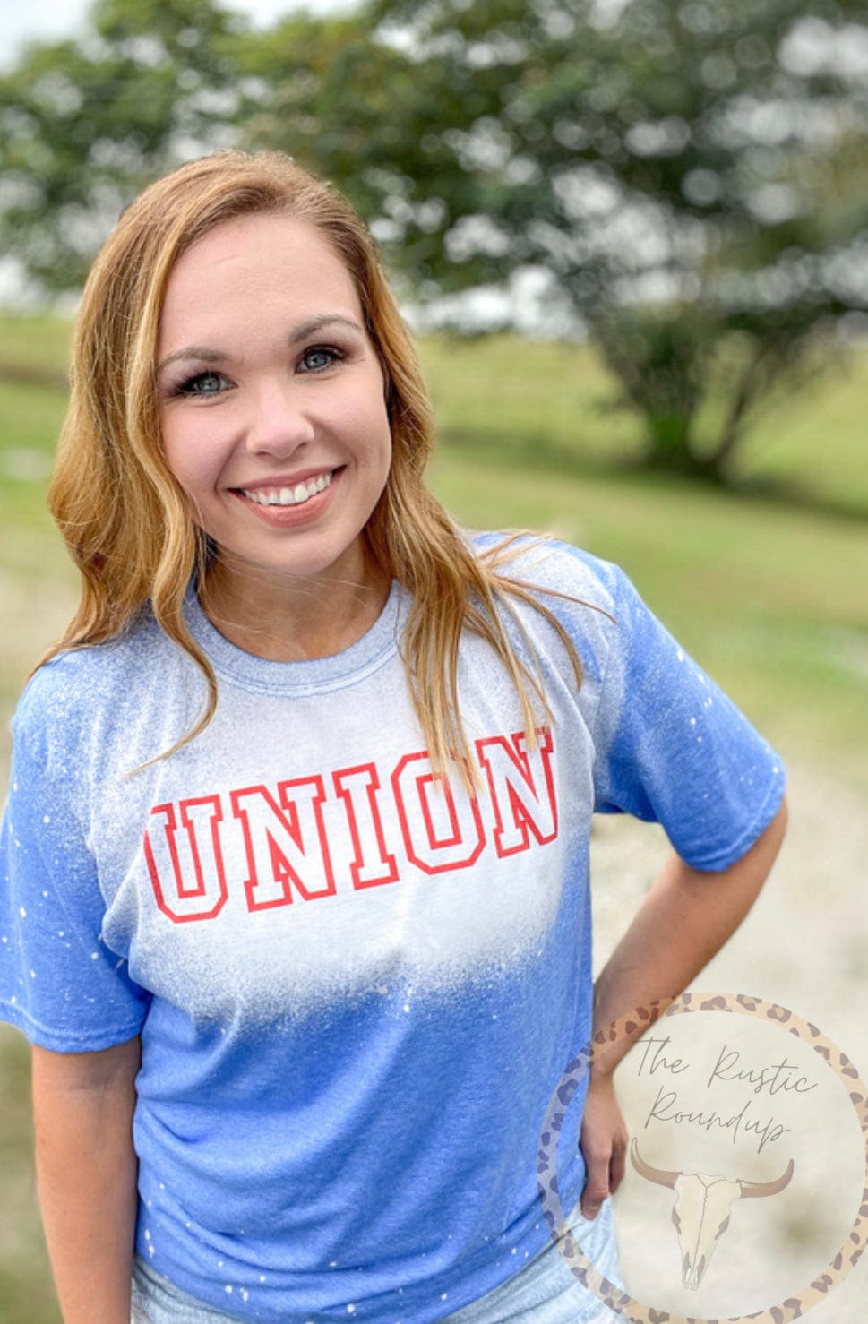 Union County Braves Unisex Short Sleeve Bleached Tee RTS