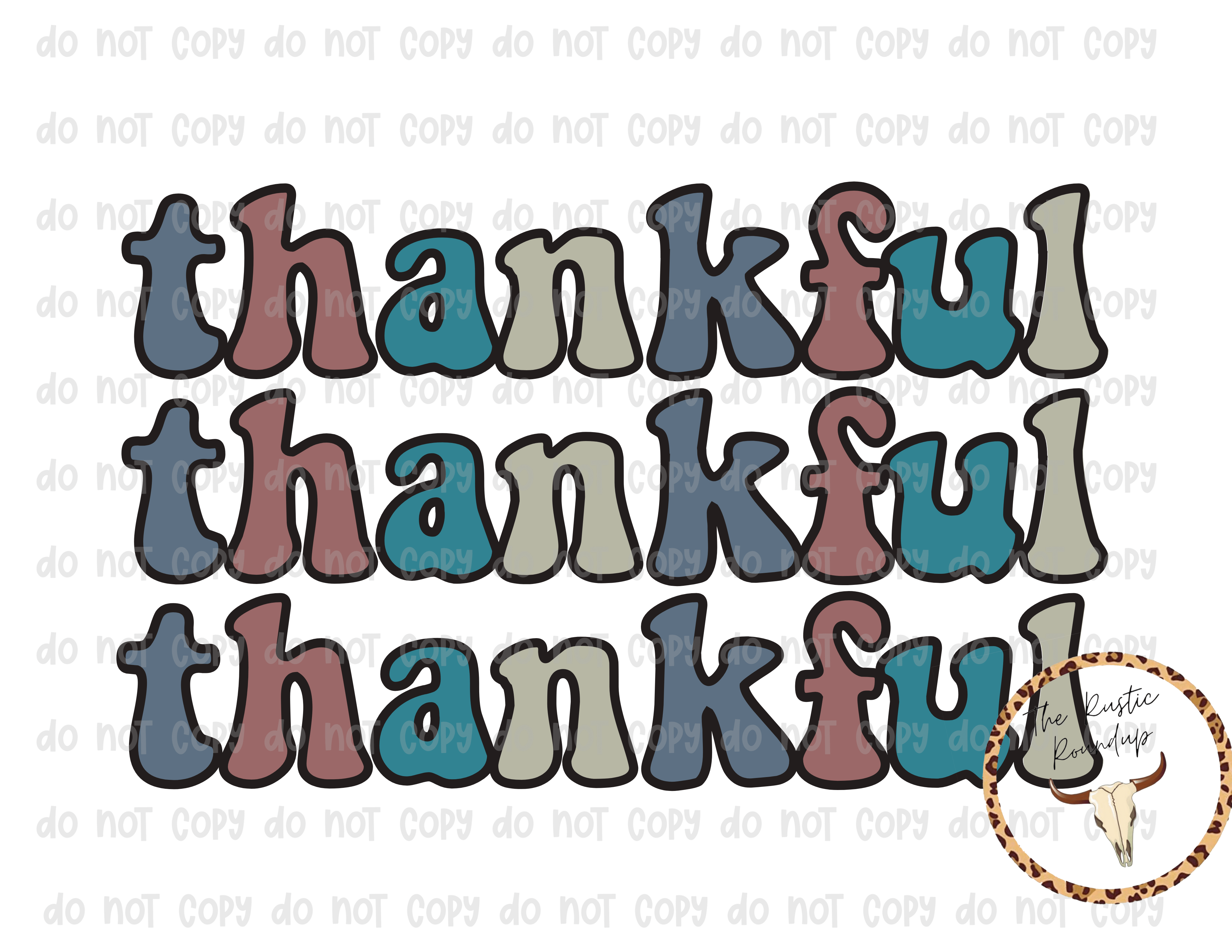 Thankful Thanksgiving Retro Fall PNG Digital Instant Download Sublimation Design