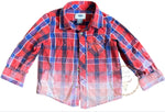 Load image into Gallery viewer, ToddlerEasily Distracted by Cows Distressed Acid Washed Bleached Flannel Button Up Size 2T
