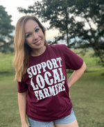 Load image into Gallery viewer, Support Local Farmers Unisex Tee RTS
