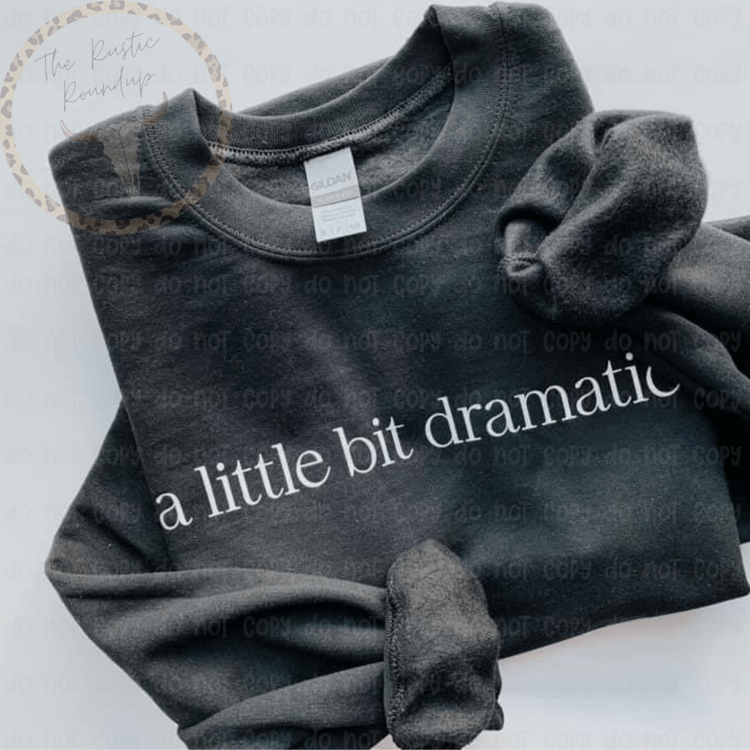 A Little Bit Dramatic Black Crewneck Sweatshirt, women's clothing brand